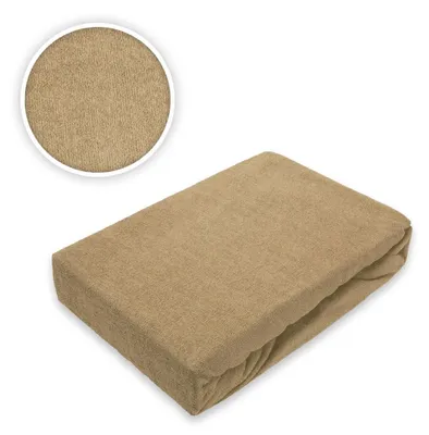 Produktbild von Frottee Spannbettlaken Premium 60x120 - 70x140 cm beige Kinder Baby Bett