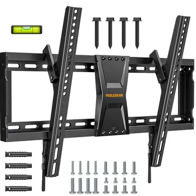 Immagine prodotto di Supporto a parete per TV, inclinabile, per schermi da 37-82 pollici, capacità massima di 60 kg, standard VESA 600x400 mm, acciaio nero