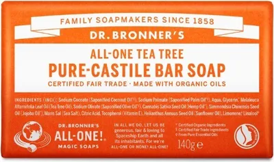 Obrázok produktu pre Mydlo Dr. Bronner's Tea Tree v tabletách 140 G
