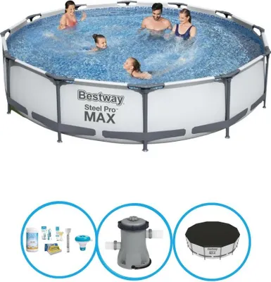 Produktbild von Bestway Pool Steel Pro MAX - Poolpaket - 366x76 cm