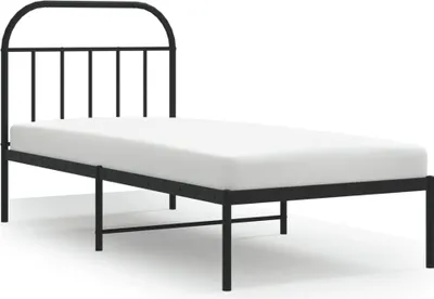 Obrázek produktu pro vidaXL Postel s čelem kovová černá 90x190 cm