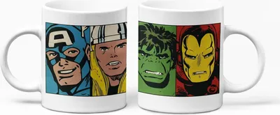 Zdjęcie produktu dla Kubek Marvel Avengers Faces - Oficjalny Produkt PYRAMID, Ergonomiczny i Stylowy