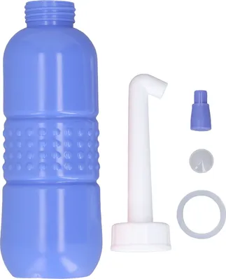 Produktbild von Tragbares Handheld Bidet Water Flaschensprühgerät 650 ml große Kapazitätsquetschhygiene Reinigung für Perineum Butt Blau