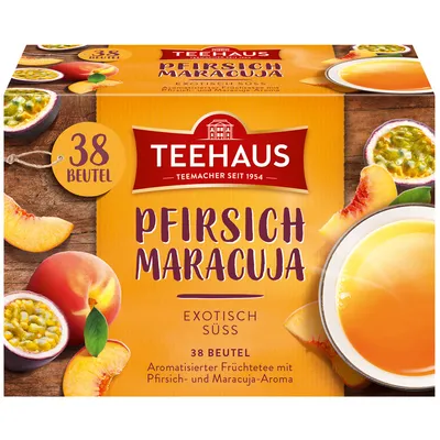 Immagine prodotto di Tea house pesca frutto della passione tè dolce esotico alla frutta 38 bustine 76g