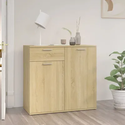 Image de vidaXL Sideboard chêne Sonoma 80x36x75 cm bois composite