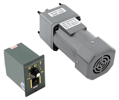 Produktbild von Industrieller Getriebemotor - Getriebemotor 90W 220V - Präzise Drehzahlregelung - Reversierbar - Übersetzung 1:100 - Drehmoment 3,8Nm - IP54 geräuscharm
