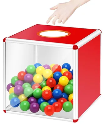 Zdjęcie produktu dla Przezroczyste pudełko do loterii, 25 cm, wykonane z aluminium