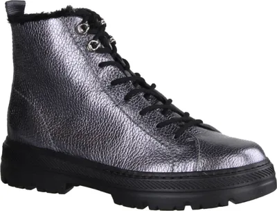 Produktbild von Paul Green 5287-086 Damen, Boots, Leder, Piombo, gefüttert, Merino Wolle - Damenschuhe Top Trends, Grau, leder (cervo metallic), absatzh&oumlhe: 10 mm
