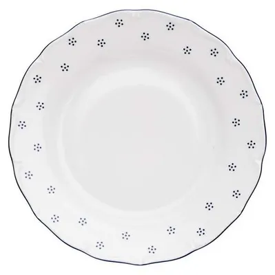 Produktbild von Dessertteller, tschechisches Porzellan, Verona, 19 cm, blaue Valbella, G. Benedikt
