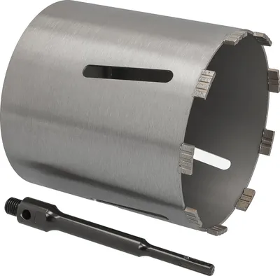 Produktbild von Diamantbohrkrone Ø 182 mm Nutzlänge 180 mm mit SDS+-Aufnahme 200 mm Segmenthöhe 10 mm Diamant Bohrkrone Trockenbohrkrone Kernbohrer Betonbohrkrone Kernbohrkrone BTEC