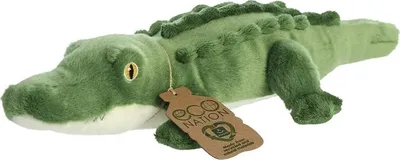 Zdjęcie produktu dla Maskotka Krokodyl Pluszowy Aligator Zielony Przytulanka Eco Nation 36 Cm