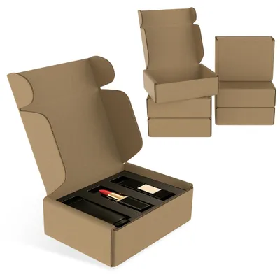 Obrázek produktu pro Obalové kartony XMTECH, skládací kartony, rozměry 15 × 10 × 4 cm, ploché kartony z vlnité lepenky vhodné pro zásilky "Maxibrief" a "Großbrief", hnědé obalové krabice, 40 kusů