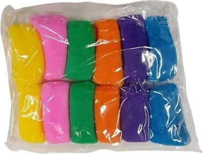 Obrázek produktu pro 12 ks silné gumičky do vlasů - froté elastické. MIX barev.