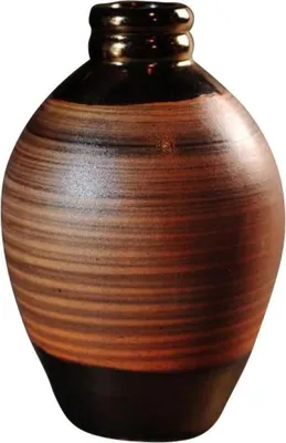 Zdjęcie produktu dla Wazon brązowy mały pękaty 15x15x21 cm