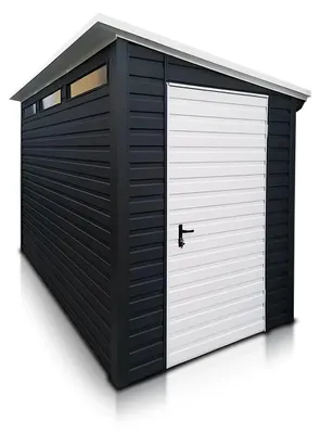 Produktbild von Fertiggarage 4x2m Pultdach Graphit