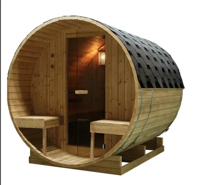 Produktbild von Outdoor Fasssauna BERGEN für 4 - 6 Personen