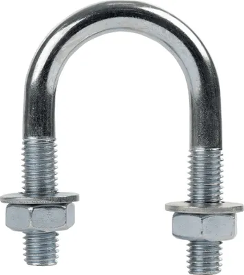 Produktbild von DROMET U-Bügel M10 verzinkt 35/71 mm Bügelschraube 1 Zoll mit Muttern