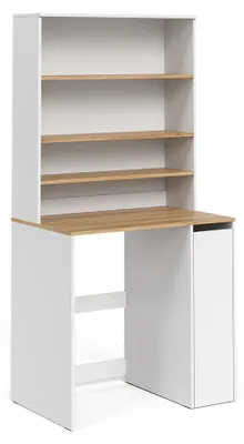 Image de armoire pour machine à laver Vicco Viktor Blanc/Chêne Artisan 93.6x88.2cm 2 pièces avec étagère, Model 61403