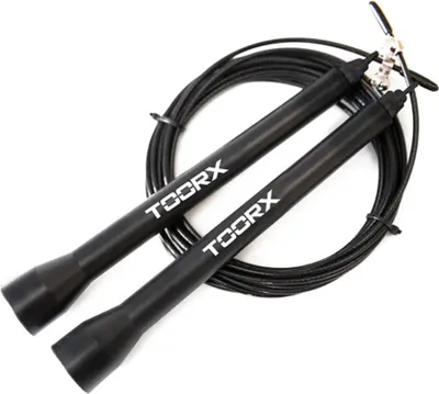 Image de Toorx Fitness Speedrope Acier avec poignées en plastique - Noir