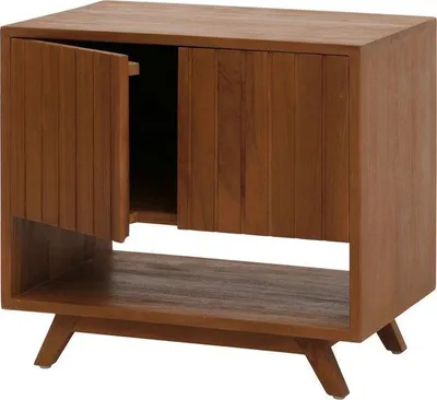 Produktbild von Teak Waschbeckenunterschrank, hochwertig, 61x65x40cm, Kernholz