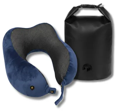 Produktbild von Ergonomisches Reisekissen aus Memory-Schaum mit Wasserfester Tasche