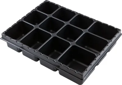 Produktbild von Tiefzieheinsatz Einlage für Sortimentskoffer i-Boxx aus Harkunststoff 12-fächer