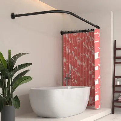 Productafbeelding van U-vormige Douchegordijnstang 75 x 190 x 75 cm van Roestvrij Staal
