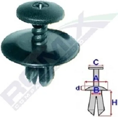 Immagine prodotto di Perno Romix Per Protezione Sottomotore / Paraurti / Sottovetro Bmw / Mini (10 Pz.)