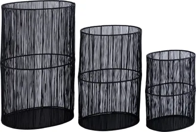Immagine prodotto di PTMD Portacandele Javi - 31x23x51 cm - Ferro - Nero - Set di 3 candele