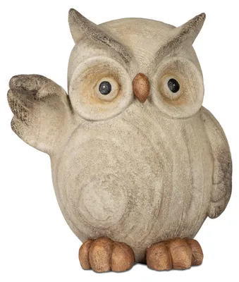 Produktbild von Dekofigur Eule WOOD in Holzoptik H. 26cm braun aus Kunststein Formano WA
