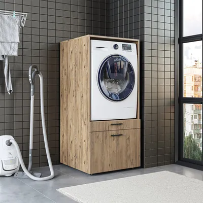 Immagine prodotto di Roomart SERIE 2 Mobile da appoggio per lavatrice, larghezza 67 cm, rovere