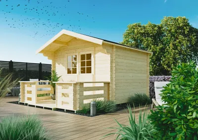Produktbild von Gartenhaus Quincy 3,00x2,40 m - inklusive Terrasse