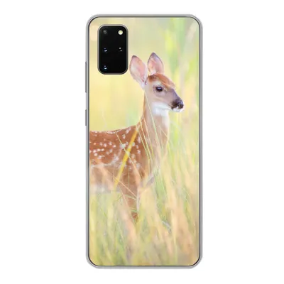 Produktbild von MuchoWow® Handyhülle Schutzhülle Hülle für Samsung Galaxy S20 Plus Hirsche - Gras - Grün Silikon Softcase Handy Hülle - Hartschale