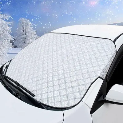 Produktbild von Famanu Autoscheibenabdeckung - Hochwertiger Schutz vor Schnee, Eis und UV-Strahlen, flexible Größe für SUV und Lkw