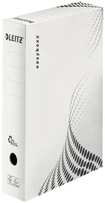 Produktbild von Archivbox easyboxx 80mm Wellpappe weiß Packung mit 25 Stück