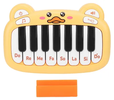 Produktbild von Baby-Klavierspielzeug im Taschenformat, batteriebetriebenes Kleinkind-Keyboard-Musical mit realistischem Klang, Gelb