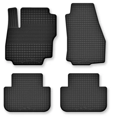 Produktbild von Gummi-Fußmatten für Ford Grand C-MAX 2011-2015 (Minivan) – 4-tlg, Schwarz, Semi-Universal, angepasst – Wielganizator Semi-Universal
