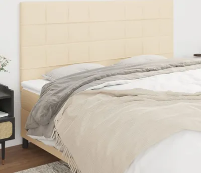 Produktbild von [Home] Kopfteile 4 Stk. Creme 100x5x78/88 cm Stoff , Neue Mode 2024 im häuslichen Leben