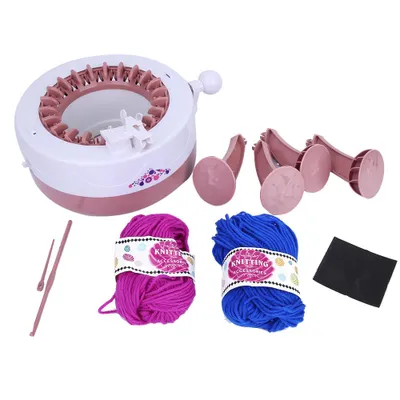 Produktbild von DIY-Handstrick- und Nähmaschine aus Kunststoff, Kinderwebspielzeug, Werkzeugzubehör (22 Nadeln)