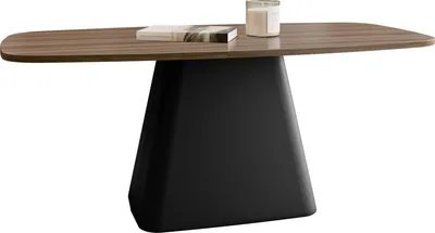 Produktbild von MIRJAN24 Couchtisch Noa, Wohnzimmer Kaffeetisch, Basis aus Stahl (Farbe: Schwarz / Nuss Franklin Tobacco)