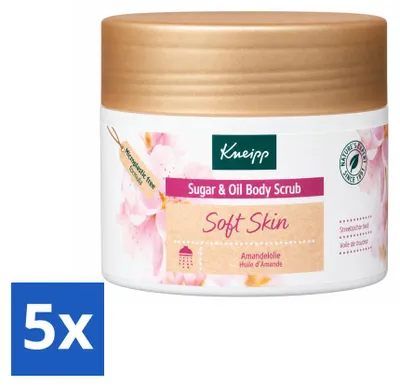 Produktbild von 5 x Kneipp Body Scrub Sugar & Oil Soft Skin für trockene und empfindliche Haut 220 g - Vorteilspackung - 5 Stücke