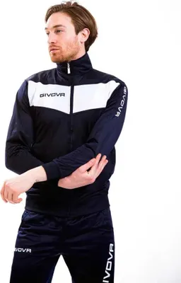 Zdjęcie produktu dla bluza dresowa 3XL granatowo-biała (blu/bianco)| Givova Tuta Visa