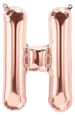 Produktbild von Folienballon Buchstabe H, rosegold, ca. 100 cm