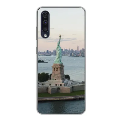 Produktbild von MuchoWow® Handyhülle Schutzhülle Hülle für Samsung Galaxy A30s New York - Freiheitsstatue - Amerika Silikon Softcase Handy Hülle - Karteninhaber
