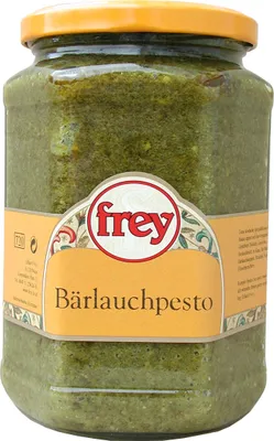 Zdjęcie produktu dla pesto z dzikiego czosnku frey do ziemniaków i spaghetti (słoik 600 g)