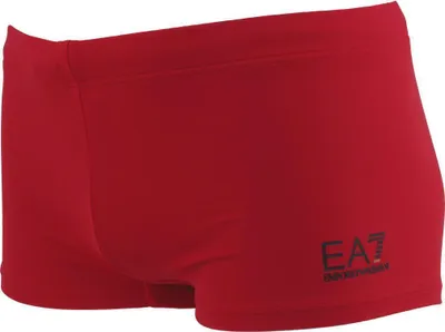 Produktbild von Emporio Armani EA7 Herren Kastenbadehosen in 00074  Rot/Logo Schwarz 54  (XL)