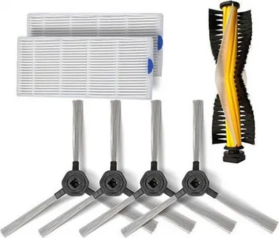 Immagine prodotto di Kit di pulizia con spazzola principale per aspirapolvere Dibea D960 (2 filtri, 4 spazzole laterali, 1 spazzola principale)