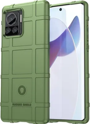 Produktbild von Mobigear Rugged Shield  Motorola Edge 30 Ultra Hülle Flexibles TPU Backcover Stoßfest - Grün