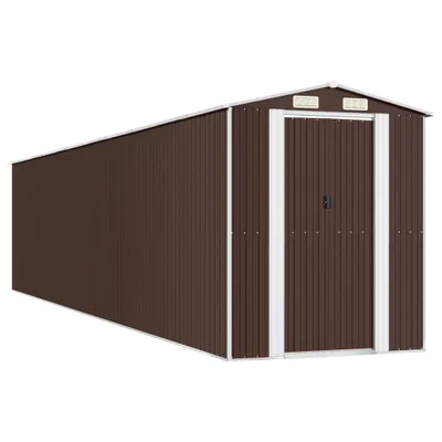 Obrázok produktu pre vidaXL Prístrešok na náradie tmavohnedý 192x938x223 cm pozinkovaná oceľ