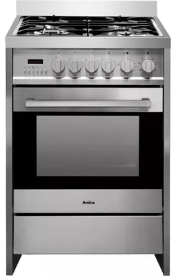 Image de Cuisinière gaz a 68l 4 feux inox - Amica - ACME2005X -